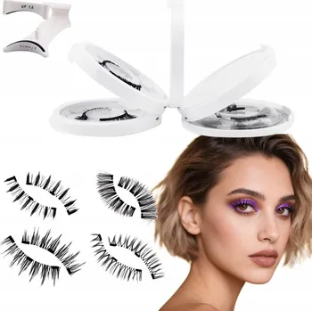 Umělé řasy Magnetické Řasy Bez Lepidla Přirozený Efekt 4 Páry + Aplikátor