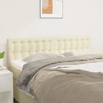 Čela postele 2 ks krémová 72 x 5 x 78/88 cm umělá kůže IM_346466