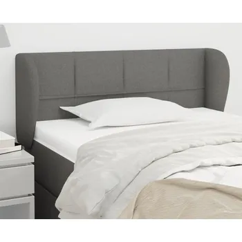 Čelo postele typu ušák tmavě šedé 93x23x78/88 cm textil IM_3117127