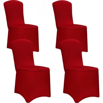 Potah na židli Sada 4 potahů na židle | bordová