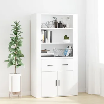 Příborník do zásuvky Skříň highboard bílá kompozitní dřevo IM_3185375