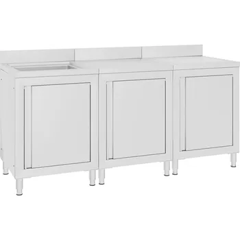 Kuchyňská skříňka Gastro kuchyňská dřezová skříňka 180 x 60 x 96 cm nerezová ocel IM_3058275