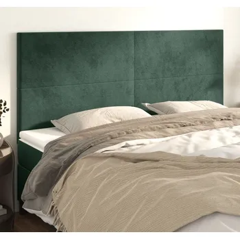 Čelo postele tmavě zelené 180x5x118/128 cm sametové IM_3116115