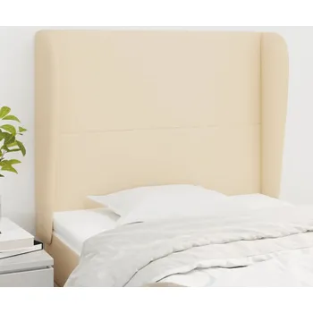Čelo postele typu ušák krémové 93x23x118/128 cm textil IM_3117663