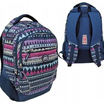 Školní batoh vícekomorový školní batohy aktovky barevné doplňky k Titanum odstíny šedé a stříbrné, růžový 20 l