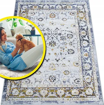 Koberec ORIENTÁLNÍ TURECKÝ KOBEREC LAILA ŠEDÝ KOBEREC KOBERCE DO OBÝVÁKU 60x110