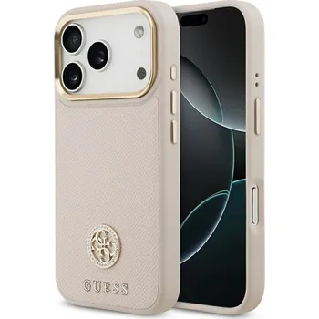 Náhradní díl pro mobilní telefon Cover Guess Kryt iPhone 17 Pro s MagSafe Guhmp17Lpgcrmdep (Pu W/ Grained Strass Logo) Pink