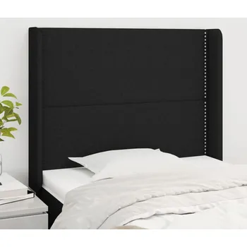 Čelo postele typu ušák černé 93x16x118/128 cm textil IM_3119424