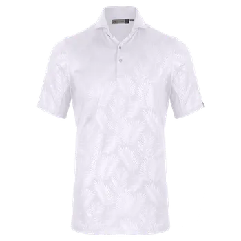 Pánské tričko Kjus Men Motion Embossed Polo S/S L/52, White, pánské