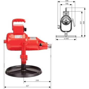 Elektromotor Pohon s ohebnou hřídelí Suhner Rotofera F DIN 10 [42 V/1,0 kW] (SUH110020)