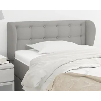 Čelo postele typu ušák světle šedé 103x23x78/88 cm textil IM_3117568