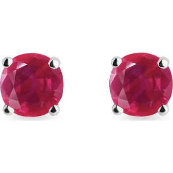 Náušnice Zlaté náušnice pecky s rubíny KLENOTA