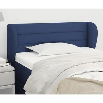 Čelo postele typu ušák modré 93x23x78/88 cm textil IM_3117272