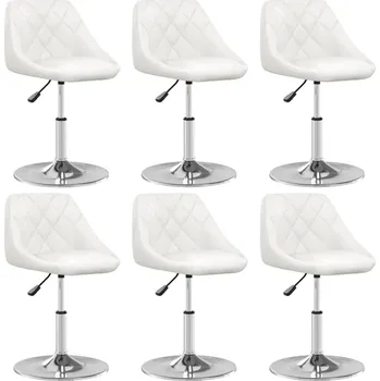 Jídelní židle Jídelní židle 6 ks bílé umělá kůže IM_3088645