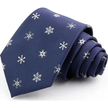 Pánská kravata Sněhová vločka Modrá