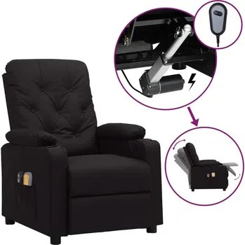 Křeslo Elektrické masážní křeslo černé umělá kůže IM_3098870