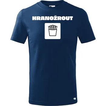 Dětské tričko s potiskem Hranožrout Velikost: 110 /4 roky, Barva trička: Půlnoční modrá