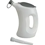 PRESSOL Odměrná nádoba, s víkem-FLA-PE, bílá, čirá, 2 l 07 622