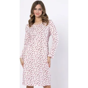 Dámská noční košile Laveza noční košile Gelajza 1625 - růžová, XXL (Bavlněná noční košile dámská)
