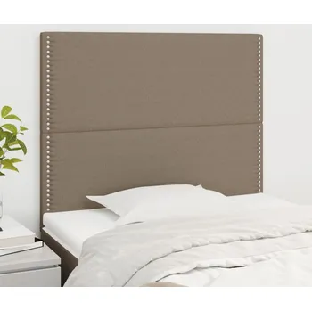 Čelo postele béžové 90x5x118/128 cm látkové IM_3116178