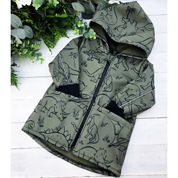 Dívčí bunda Kulišárny Softshell bunda s kapsami DINOSAUR VELIKOST: 128