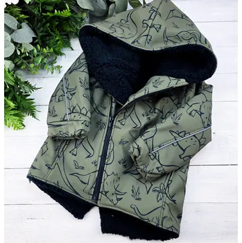 Dívčí bunda Kulišárny Zimní funkční bunda/křivák s beránkem DINOSAUR VELIKOST: 122