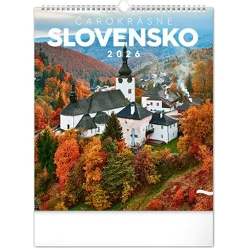 Kalendář Čarokrásne Slovensko slovenský nástěnný kalendář 2026 PGN-35752-SK-L Nižší cena pro více kusů!