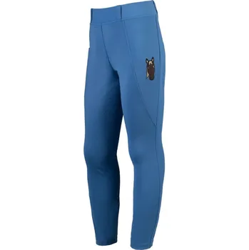 Jezdecké kalhoty Dětské legíny HKM -Mia- silikonový sed Modrá 158/164