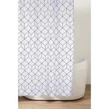 Sprchový závěs AQUALINE Sprchový závěs 180x200cm, polyester, kostky ZV029