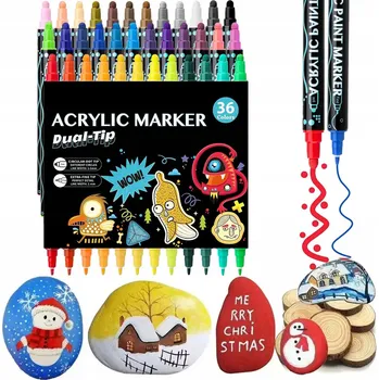 SADA AKRYLOVÝCH FIXY 3 6 KS Fixy Popisovače SUPER COMBO 1mm 5mm