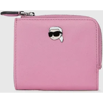Peněženka Peněženka Karl Lagerfeld IKON dámská, růžová barva, A4W32012 30X, vel. ONE SIZE