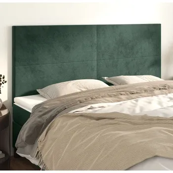 Čelo postele tmavě zelené 160x5x118/128 cm sametové IM_3116109