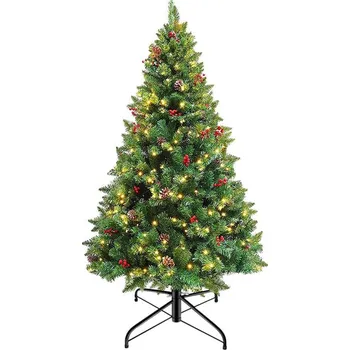 Vánoční dekorace Umělý vánoční stromek s 100 LED diodami, teplý bílý, 120 cm