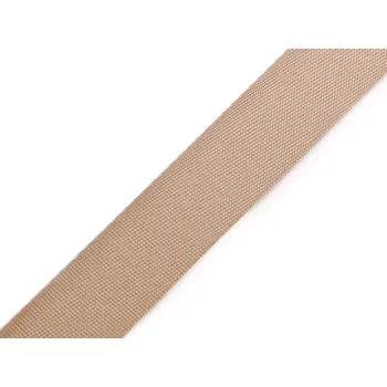 Hladký oboustranný popruh s leskem šíře 25 mm Varianta: 4 béžová světlá, Balení: 1 m