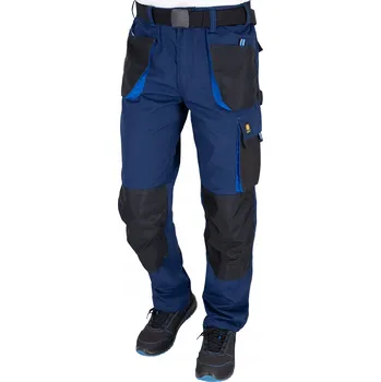 Pracovní obuv Pánské montérkové pracovní kalhoty do pasu vyztužené modrou barvou BOZP vel.