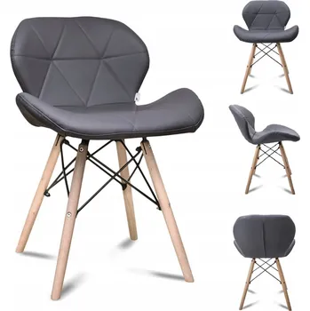 Jídelní židle Židle Konsimo umělá kůže šedá 4 ks