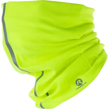 Nákrčník Multifunkční tunelový šátek Rogelli SCARF bezešvý, reflexní žlutý