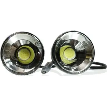 Denní svícení Superlight Světla pro denní svícení kulatá 800lm 12V / 24V COB diody homologace RL