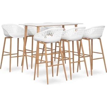 Jídelní set 7dílný barový set bílý IM_3057449