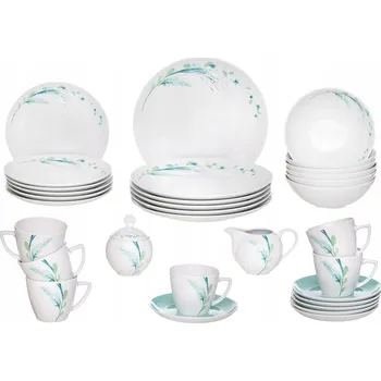 Talíř LUBIANA BOSS Jídelní a kávový servis pro 6 osob / 32 dílů Talíře Sada AQUA FLOW