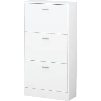 Botník 3 dílný botník v bílé barvě