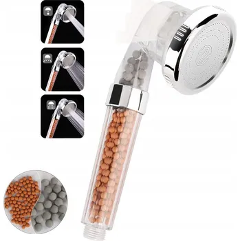 Sprchová hlavice RUČNÍ SPRCHA S FILTREM Z MINERÁLNÍHO KAMENE, SPRCHOVÁ HLAVICE 3 REŽIMY