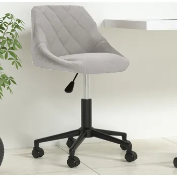 Otočná kancelářská židle světle šedá samet IM_335484