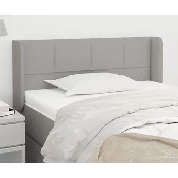 Čelo postele typu ušák světle šedé 83x16x78/88 cm textil IM_3118742