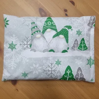 Akupresurní podložka Nahřívací polštářek s pohankou - vánoční motiv s trpaslíky - velký