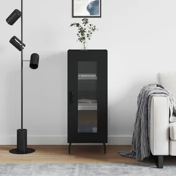 Příborník do zásuvky Příborník černý 34,5 x 34 x 90 cm kompozitní dřevo IM_828813