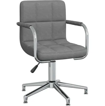 Jídelní židle Otočná jídelní židle světle šedá textil IM_3088062