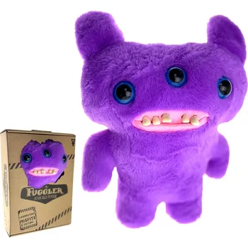 Figurka Plyšák ve stylu Fuggler Funny Uggly Monster fialový 3 oči 22 cm