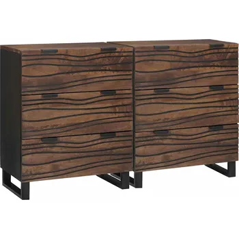 Příborník do zásuvky Sestava komody 2 pcs Vlašský ořech 60 x 33,5 x 75 cm IM_3310052