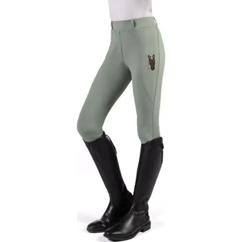 Jezdecké oblečení Dětské legíny HKM -Mia- silikonový sed šalvěj 122/128